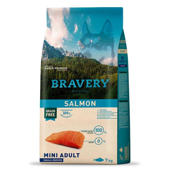 BRAVERY Salmon Mini Adult, сухий корм для собак дрібних порід, з лососем 2kg