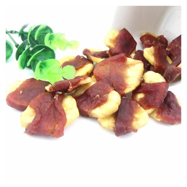 Ласощі "Селянські Смаколики" для собак,качині cкибочки на бананових чіпсах, 500г