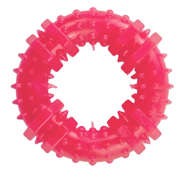 Іграшка "AGILITY"для собак кільце з шипами 9см,рожеве, 80шт/ящ
