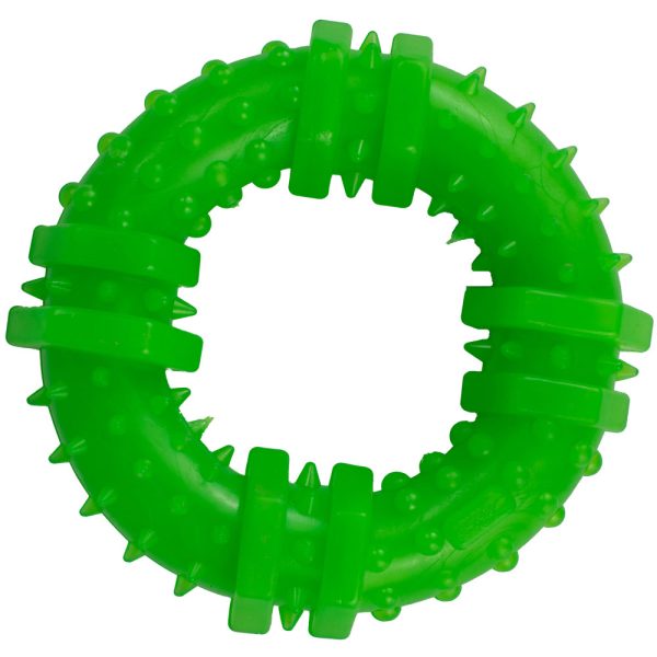 Іграшка "AGILITY"для собак кільце з шипами 12см, зелене, 40шт/ящ