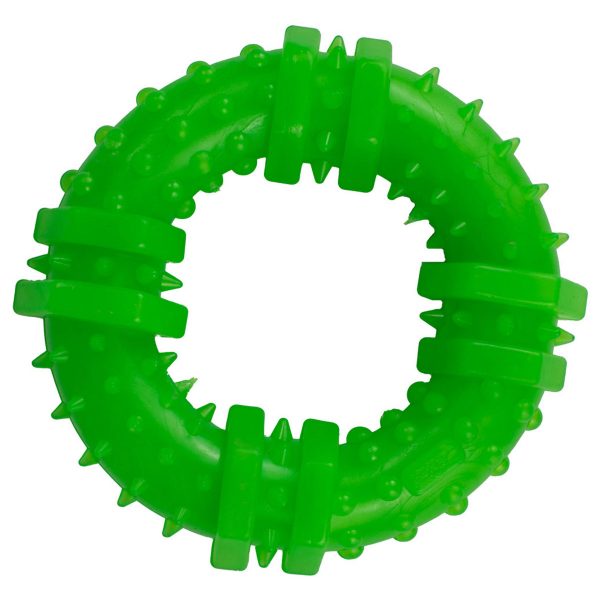 Іграшка "AGILITY"для собак кільце з шипами 9см, зелене