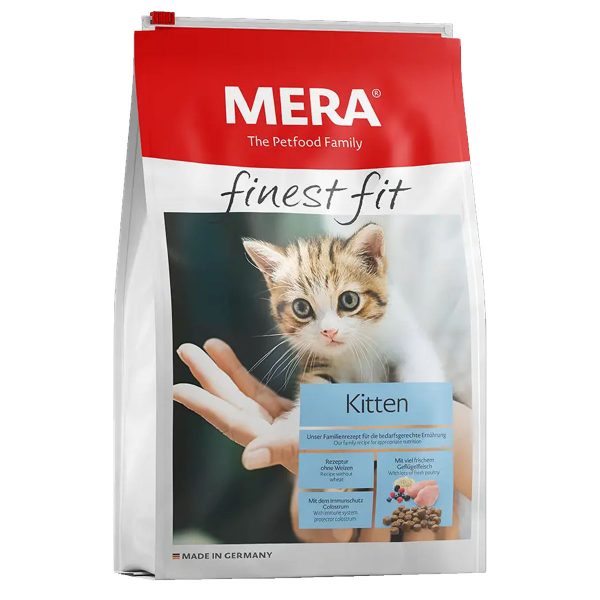 MERA finest fit Kitten корм для кошенят, зі свіжим м'ясом птиці та лісовими ягодами, 4кг