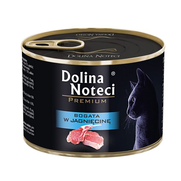 Консерви Dolina Noteci Premium для котів, з ягням, 185г (12 шт/уп)