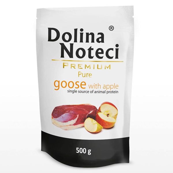 Пауч Dolina Noteci Pure для собак з алергією, з гускою та яблуком, 500г (10 шт/уп)