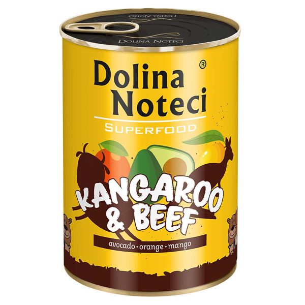 Консерва Dolina Noteci Superfood для cобак, з м'ясом кенгуру та яловичини, 400г (6 шт/уп)