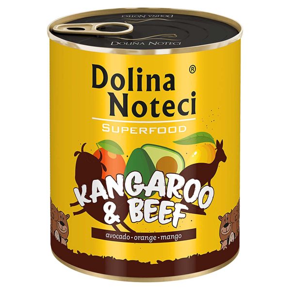 Консерва Dolina Noteci Superfood для cобак з м'ясом кенгуру та яловичини, 800г (6 шт/уп)