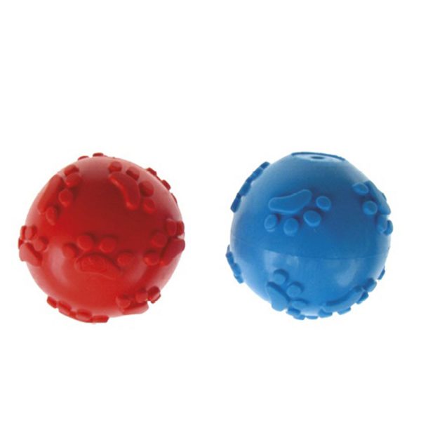 Іграшка для собак Dental Gum м'ячик гумовий, пищалка, 6 см (різні кольори) лапки (6 шт/уп)