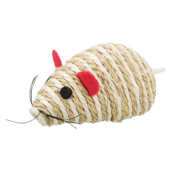 Іграшка для котів, мотузкова мишка (кольорова) ,5 см (10 шт/уп) (мін. кратно 10)