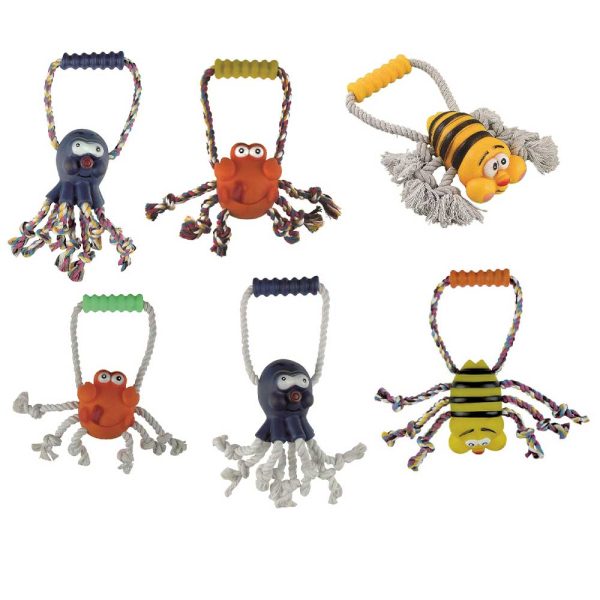 Іграшка для собак Dental Fan бавовняна мотузка-павук,26 см (різні фігурки)(12 шт/уп)