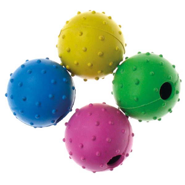 Іграшка для собак Dental Gum м'ячик гумовий з дзвіночком, 5 см (різні кольори) (24 шт/уп)