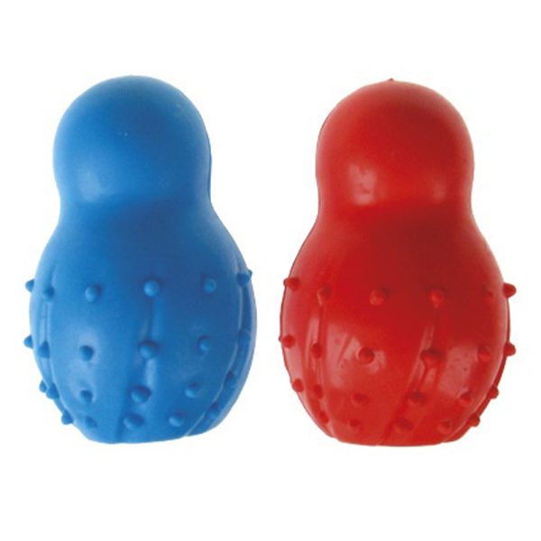 Іграшка для собак Dental Gum матрьошка резинова,пищалка ,9,5 см (різні кольори) (6 шт/уп)
