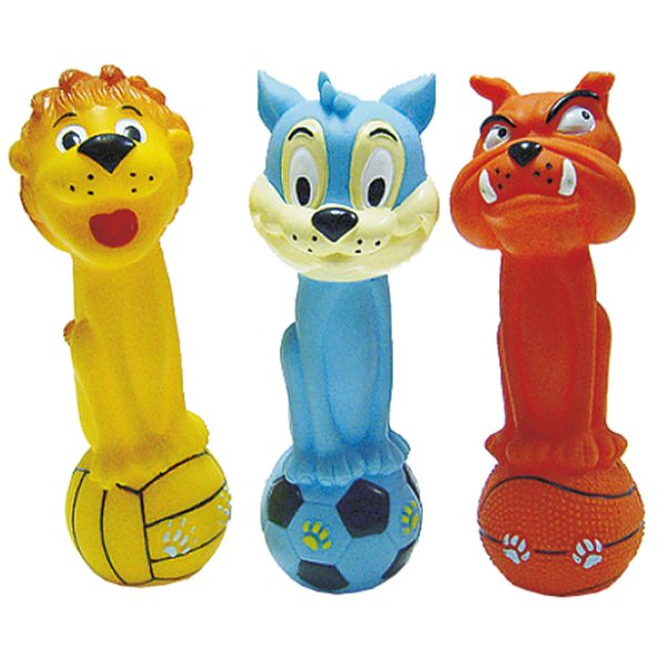 Іграшка для собак Toys Fan вінілова (кіт,лев,собака),19 см (різні фігурки) (12 шт/уп)