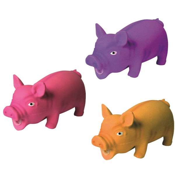 Іграшка для собак Toys Fan латексна Свинка з пищалкою,21 см (різні кольори) (6 шт/уп)