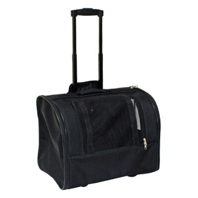Переноска для собак та котів Trolley Jolie, чорна, на коліщатках, 44x28x33 см, до 10 кг