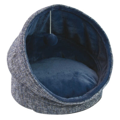 Будиночок для тварини з іграшкою CROCI Igloo Glam, складаний, синій, 44x44x48см *