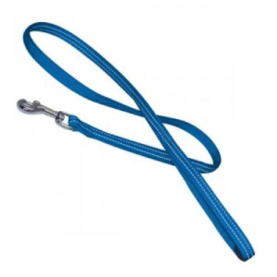 Повідець SOFT REFLECTIVE світловідбиваючий, м'який, голубий, нейлон, 120х2см