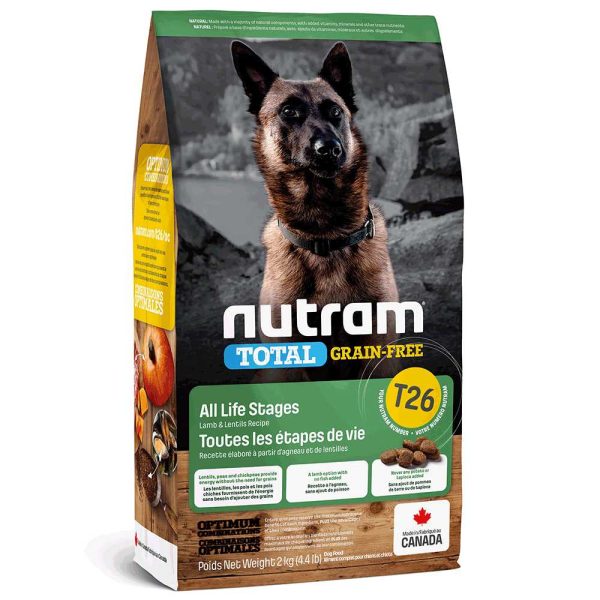 Уц_T26_NUTRAM Total GF Холістик для собак всіх життєвих стадій; з ягням та сочевицею; без/зерн, 20кг УЦІНКА NUTRAM !!!! Пошкоджено цілісність упаковки -20% від зазн.ціни!!!