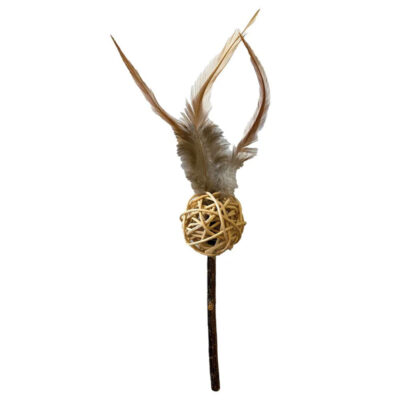 Іграшка для котів Паличка зі срібної лози з кулькою та пером EUPHORIA WAND Croci, 11 см