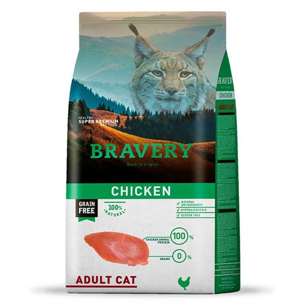 BRAVERY Chicken Adult Cat, сухий корм для дорослих котів, з куркою 600 гр