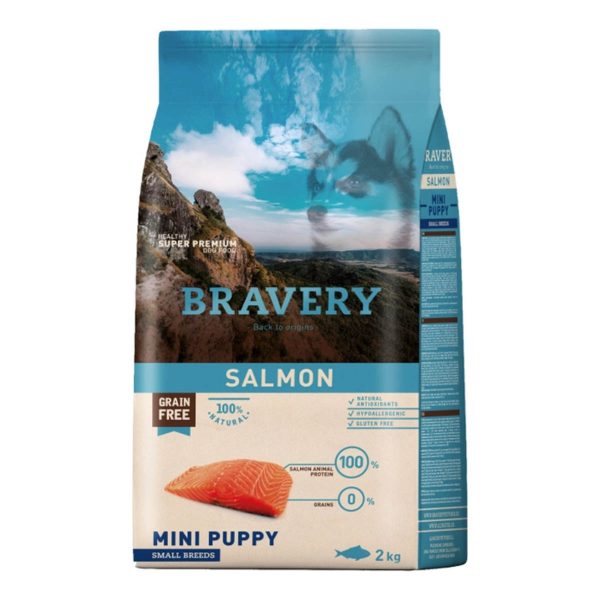 BRAVERY Salmon Mini Puppy, сухий корм для цуценят дрібних порід, з лососем 600 г