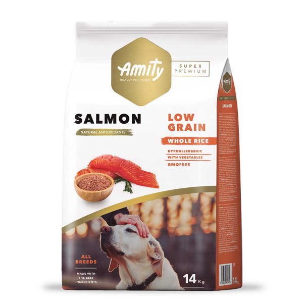 Уц_AMITY Super Premium Salmon, сухий корм для дорослих собак, з лососем 14 kg (209)