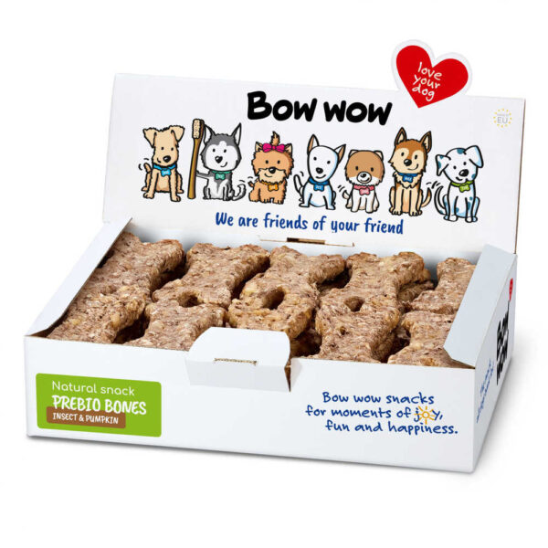 Ласощі для собак"Bow wow"натуральна кісточка з білка комах та гарбуза (30 шт/уп) box