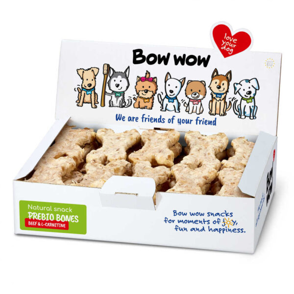 Ласощі для собак"Bow wow"натуральна кісточка з яловичини та L-карнітином (30 шт/уп) box