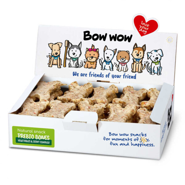 Ласощі для собак "Bow wow"натуральна кісточка, комплекс для кісток та суглобів, з овочів та колагену (30 шт/уп) box