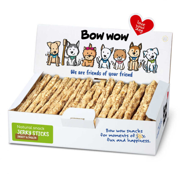 Ласощі для собак "Bow wow" натуральні палички з білком комах та інуліном (50 шт/уп) box
