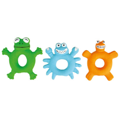 Іграшка для собак TATRAPET Toys Fun латексне кільце з пищалкою, 10 см, різні кольори