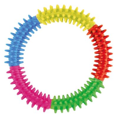 Іграшка для собак TATRAPET Dental Gum кільце з шипами, гра для цуценят та дорослих, гума, 15 см