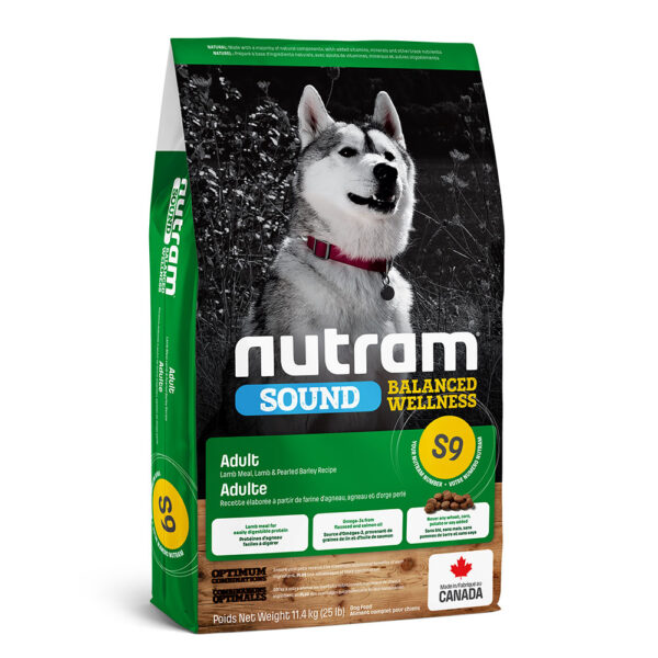 Уц_S9_NUTRAM Sound BW Холістик для дор собак; з ягням та ячменем, 11.4кг
