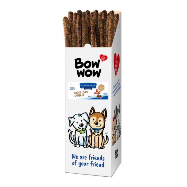 Ласощі для собак"Bow wow"ковбаски з гусячої печінки, 53-58 см (72 шт/уп) (ціна за упаков)