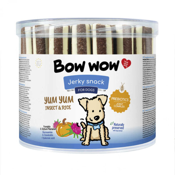 Ласощі для собак"Bow wow"палички з рисом та білком комах (35 шт/уп)