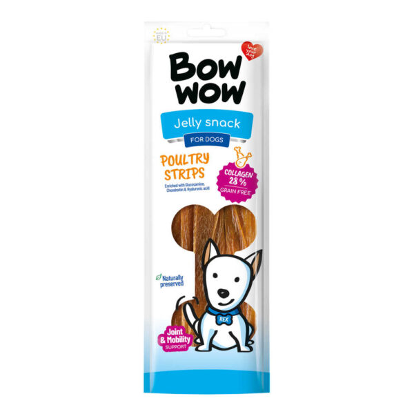 Ласощі для собак"Bow wow"смужки з яловичини та птиці, 22 см/60 гр (20 шт в кор)