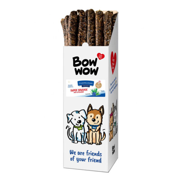 Ласощі для собак"Bow wow"супер ковбаски з яловичиною,175 гр (24шт/уп)