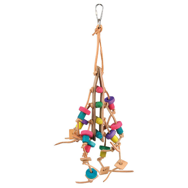 Іграшка для птахів Dodo,підвіска кольорова з дзвіночок ,28 см (12шт.уп.)