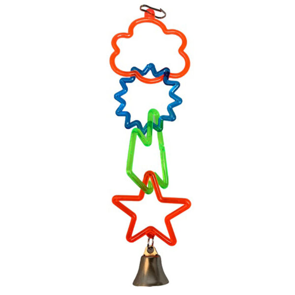 Іграшка для птахів Dodo,пласт.підвіска з дзвіночком ,23 см (24шт.уп.)