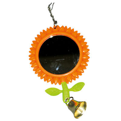 Іграшка для птахів Dodo, соняшник з дзеркалом та дзвіночком, 5,5*16 см