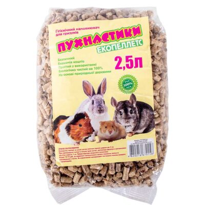 Наповнювач д/гриз.дерев. «Пухнастики», 800 г (2,5 л)