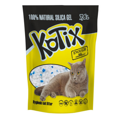 Наповнювач для туалету KOTIX для котів 7, 6 L силікагелевий