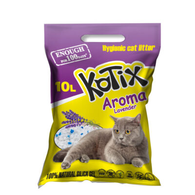 Наповнювач д/туалету KOTIX Lavender силікагелевий 10 л