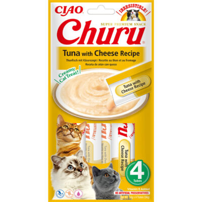 Ласощі INABA "Churu" для котів, тунець з сиром 414 г