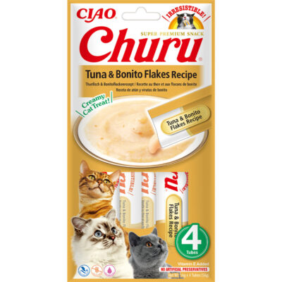 Ласощі INABA "Churu" для котів, тунець, 414 г