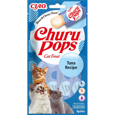 Ласощі INABA "Churu Pops" для котів з тунцем 415 г