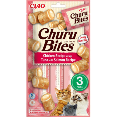 Ласощі INABA "Churu Bites" для котів, курка/тунець/лосось 30 г