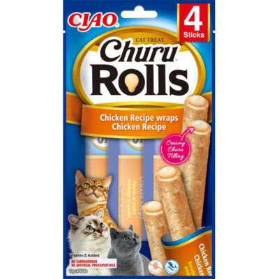 Ласощі INABA "Churu Rolls" для котів з куркою 410 г