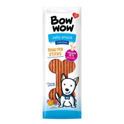 Смаколики для собак "Bow wow", яловичина, птиця, гарбуз, 22 см (25 шт)