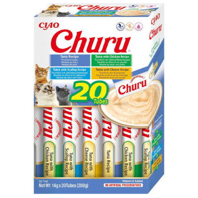 Ласощі для котів INABA Churu з тунцем, 20x14 г