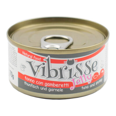 Конc. для кот. VIBRISSE JELLY, тунець/креветки в желе, 70г